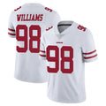 Johmsee SF.49ers #98 Mykel Williams Player White Limited Vapor Untouchable Home Game Stitched Jerseys