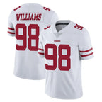 Johmsee SF.49ers #98 Mykel Williams Player White Limited Vapor Untouchable Home Game Stitched Jerseys