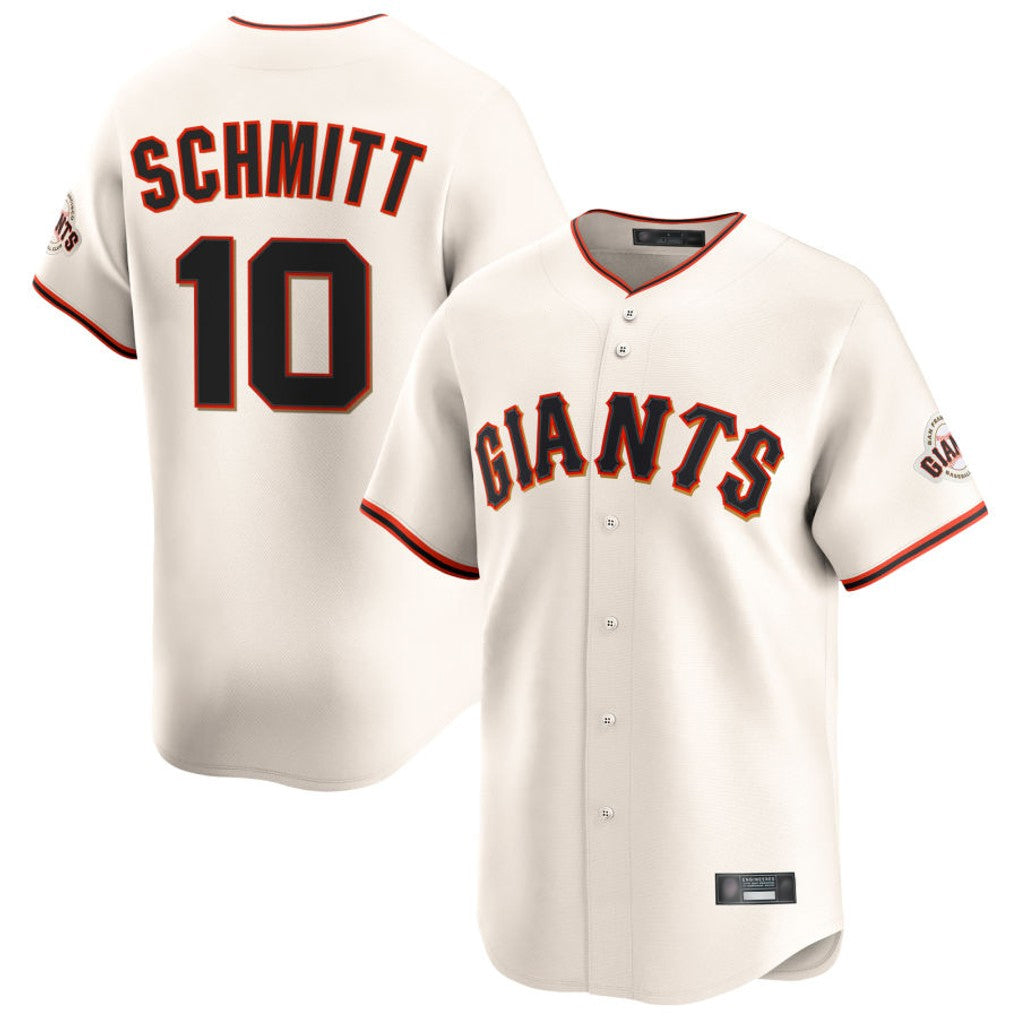 Johmsee SF.Giants #10 Casey Schmitt Player Cream Home Limited Stitched Jerseys