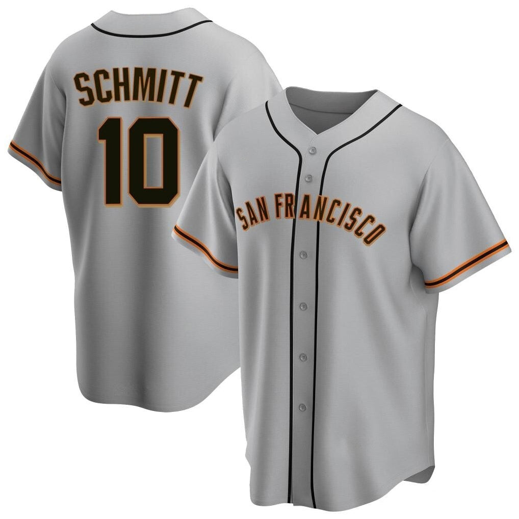 Johmsee SF.Giants #10 Casey Schmitt Player Gray Home Game Stitched Jerseys