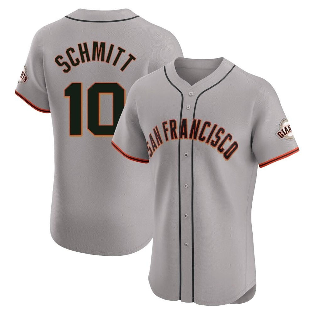 Johmsee SF.Giants #10 Casey Schmitt Player Gray Home Limited Elite Stitched Jerseys