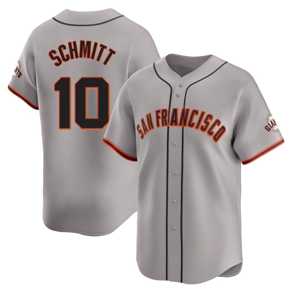 Johmsee SF.Giants #10 Casey Schmitt Player Gray Home Limited Stitched Jerseys
