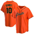 Johmsee SF.Giants #10 Casey Schmitt Player Orange Home Game Stitched Jerseys