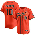 Johmsee SF.Giants #10 Casey Schmitt Player Orange Home Limited Stitched Jerseys