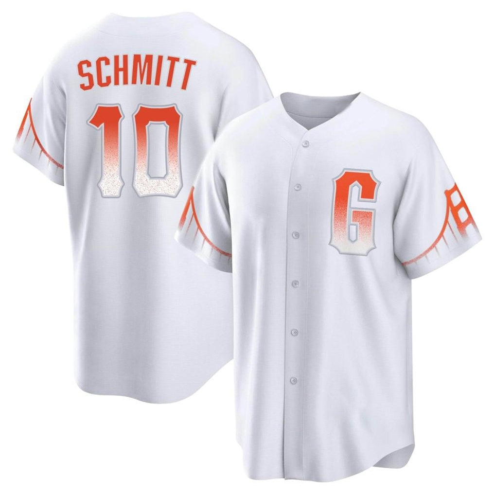 Johmsee SF.Giants #10 Casey Schmitt Player White City Connect Home Game Stitched Jerseys
