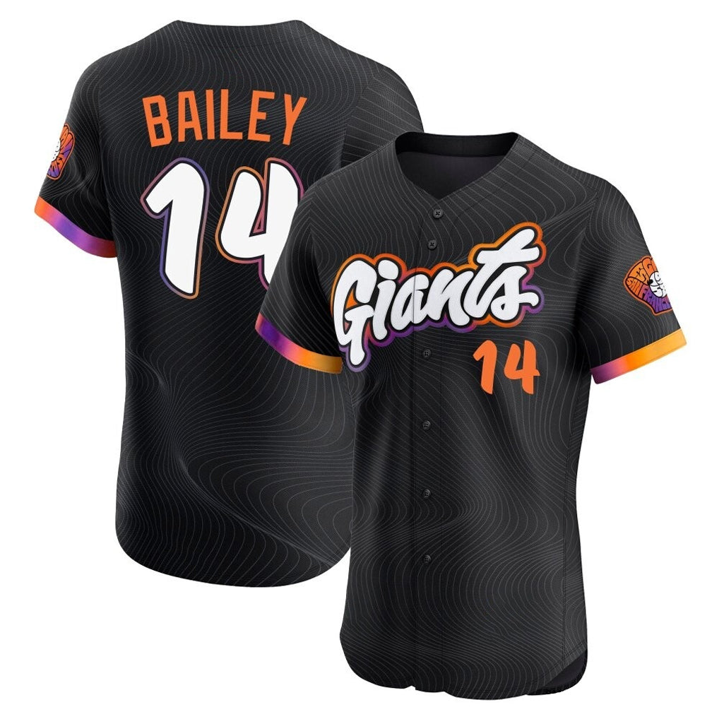Johmsee SF.Giants #14 Patrick Bailey Player Black 2025 City Connect Home Limited Elite Stitched Jerseys