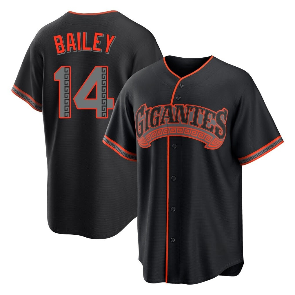 Johmsee SF.Giants #14 Patrick Bailey Player Black Alternate Limited Stitched Jerseys