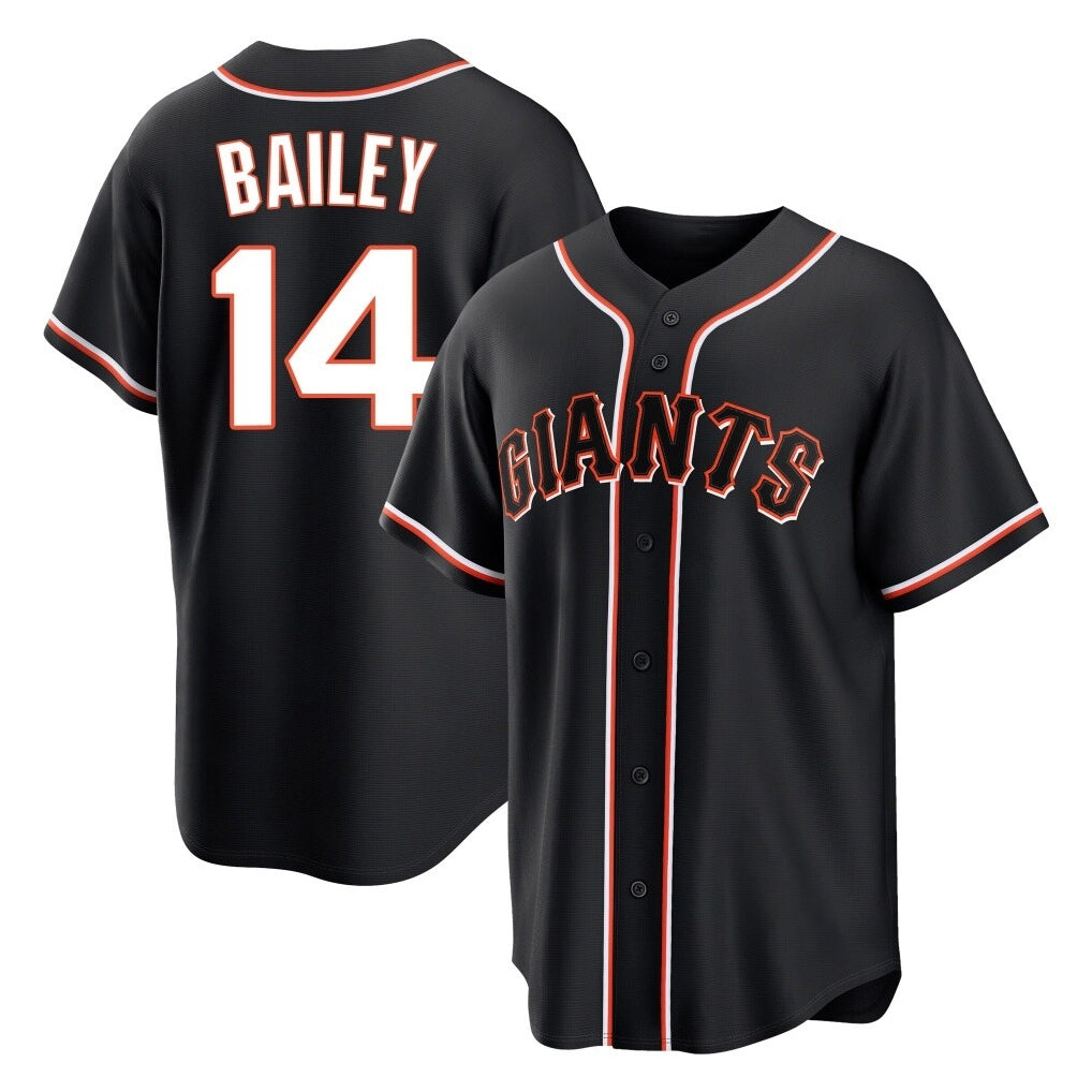 Johmsee SF.Giants #14 Patrick Bailey Player Black Fashion Out Home Limited Stitched Jerseys