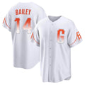 Johmsee SF.Giants #14 Patrick Bailey Player White City Connect Home Game Stitched Jerseys