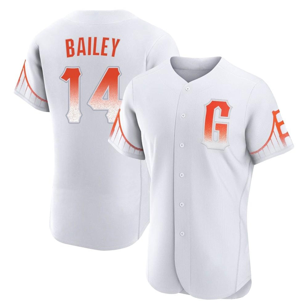 Johmsee SF.Giants #14 Patrick Bailey Player White City Connect Home Limited Elite Stitched Jerseys