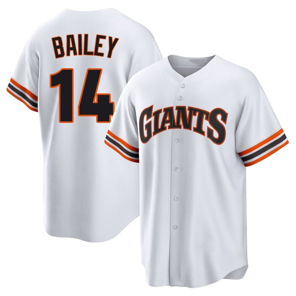 Johmsee SF.Giants #14 Patrick Bailey Player White Home Game Stitched Jerseys