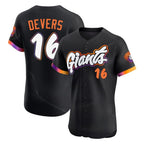 Johmsee SF.Giants #16 Rafael Devers Player Black 2025 City Connect Home Limited Elite Stitched Jerseys