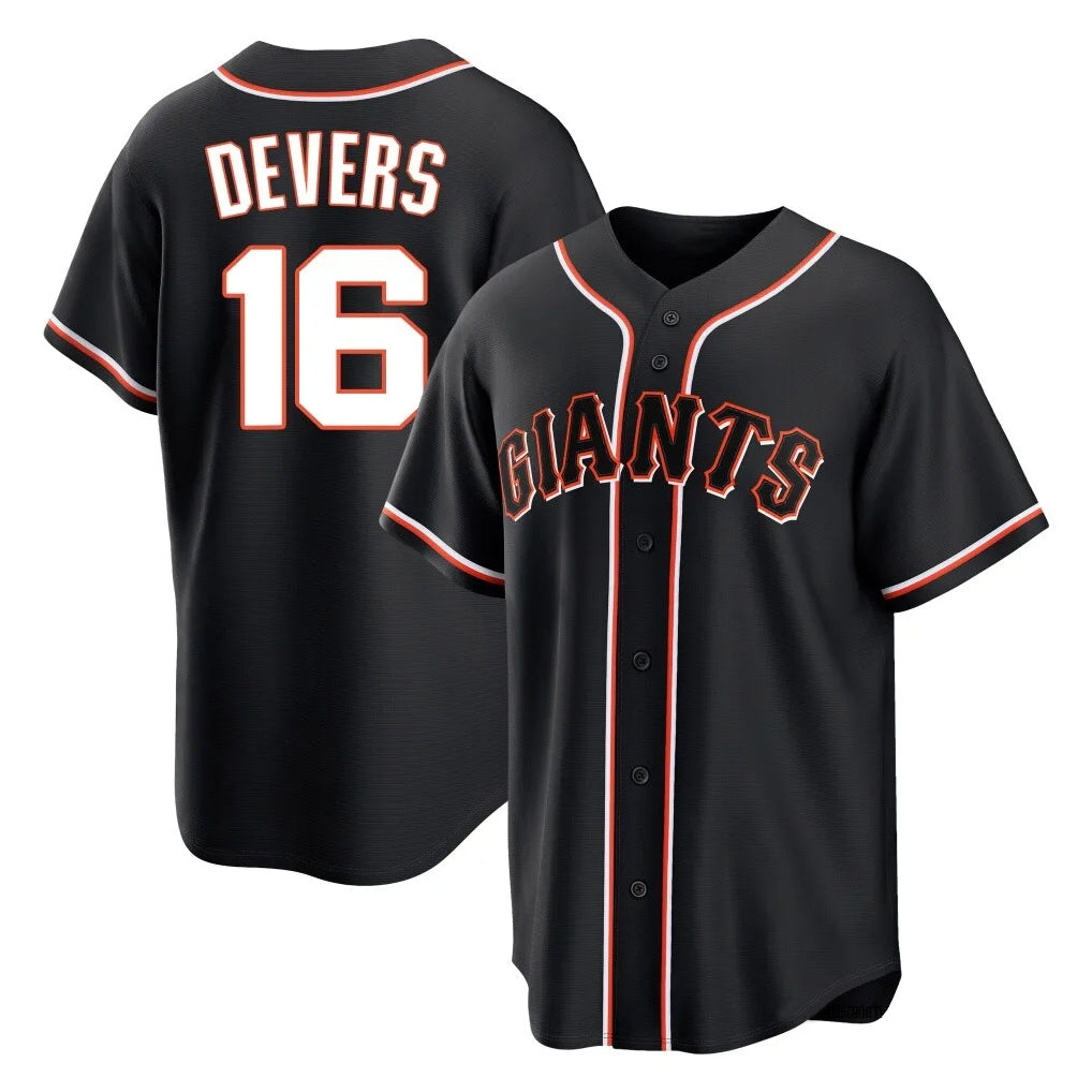 Johmsee SF.Giants #16 Rafael Devers Player Black Fashion Out Home Limited Stitched Jerseys
