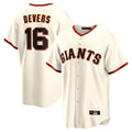 Johmsee SF.Giants #16 Rafael Devers Player Cream Home Game Stitched Jerseys