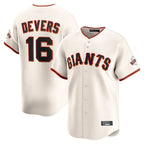 Johmsee SF.Giants #16 Rafael Devers Player Cream Home Limited Stitched Jerseys
