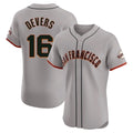 Johmsee SF.Giants #16 Rafael Devers Player Gray Home Limited Elite Stitched Jerseys