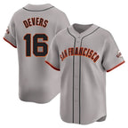Johmsee SF.Giants #16 Rafael Devers Player Gray Home Limited Stitched Jerseys