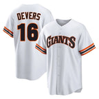 Johmsee SF.Giants #16 Rafael Devers Player White Home Game Stitched Jerseys