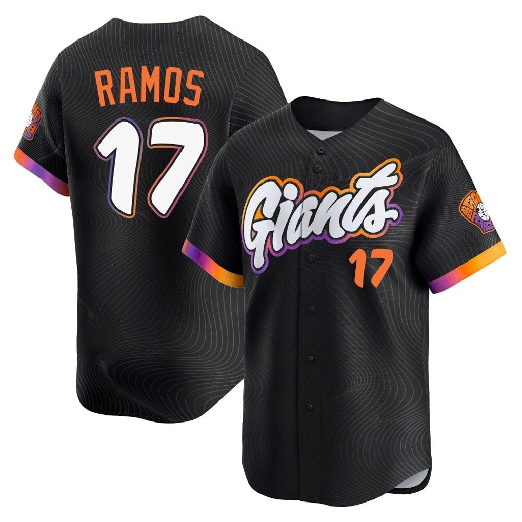Johmsee SF.Giants #17 Heliot Ramos Player Black 2025 City Connect Home Limited Stitched Jerseys