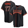 Johmsee SF.Giants #17 Heliot Ramos Player Black Alternate Limited Stitched Jerseys