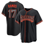 Johmsee SF.Giants #17 Heliot Ramos Player Black Alternate Limited Stitched Jerseys