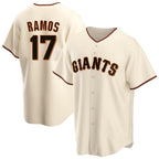 Johmsee SF.Giants #17 Heliot Ramos Player Cream Home Game Stitched Jerseys