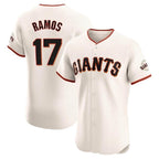 Johmsee SF.Giants #17 Heliot Ramos Player Cream Home Limited Elite Stitched Jerseys