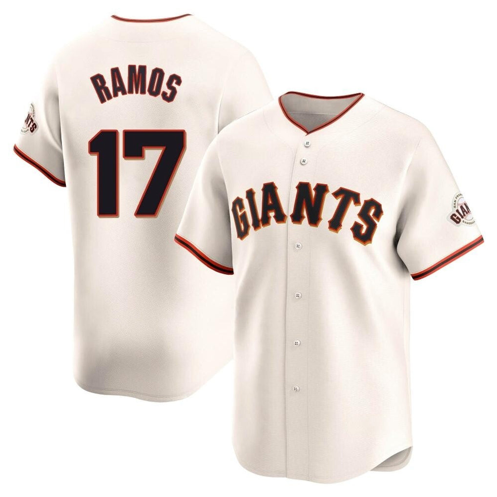 Johmsee SF.Giants #17 Heliot Ramos Player Cream Home Limited Stitched Jerseys