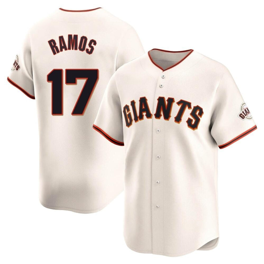 Johmsee SF.Giants #17 Heliot Ramos Player Cream Home Limited Stitched Jerseys