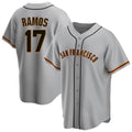 Johmsee SF.Giants #17 Heliot Ramos Player Gray Home Game Stitched Jerseys