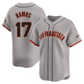 Johmsee SF.Giants #17 Heliot Ramos Player Gray Home Limited Stitched Jerseys