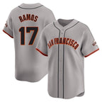 Johmsee SF.Giants #17 Heliot Ramos Player Gray Home Limited Stitched Jerseys