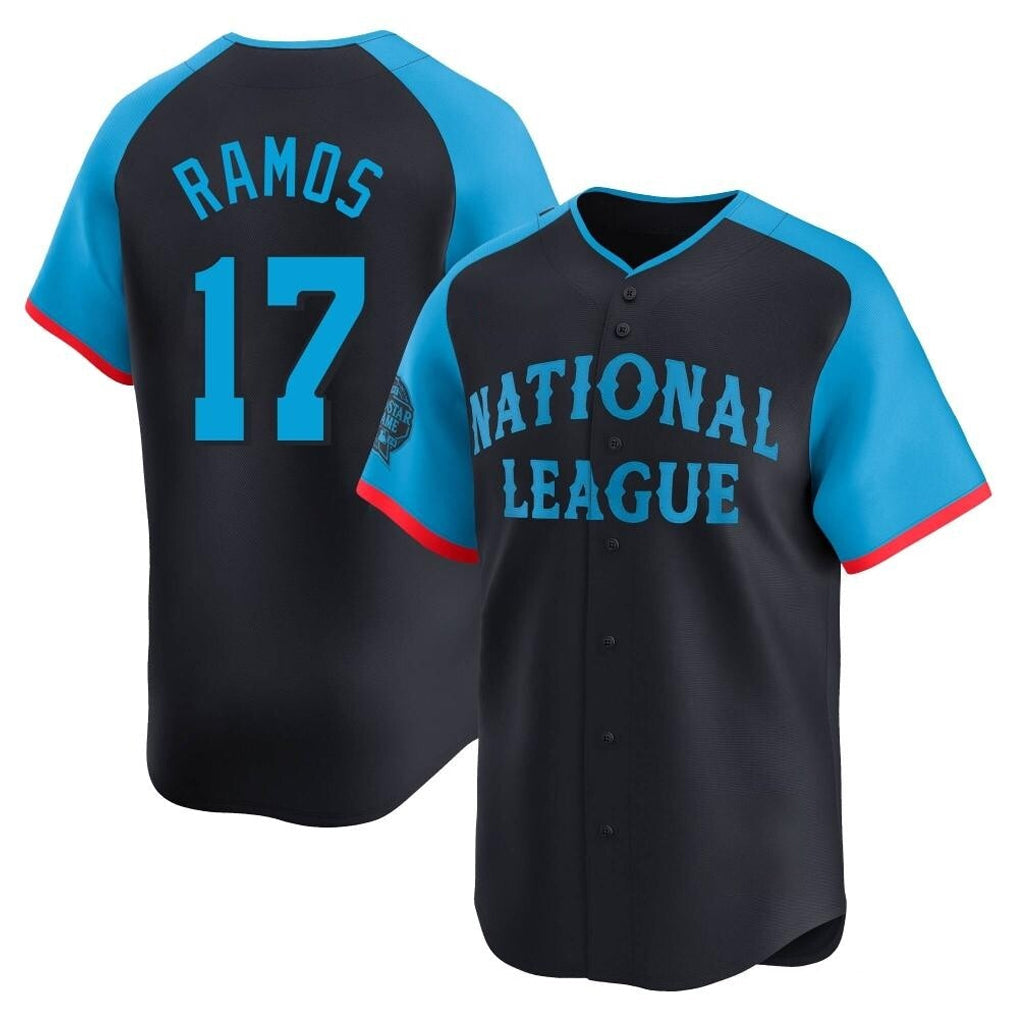 Johmsee SF.Giants #17 Heliot Ramos Player Navy National League All-Star Home Limited Stitched Jerseys