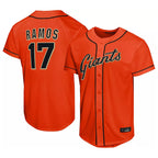 Johmsee SF.Giants #17 Heliot Ramos Player Orange Home Limited Stitched Jerseys