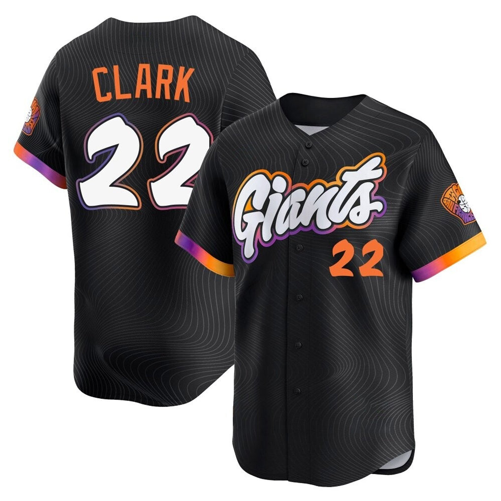 Johmsee SF.Giants #22 Will Clark Player Black 2025 City Connect Home Limited Stitched Jerseys