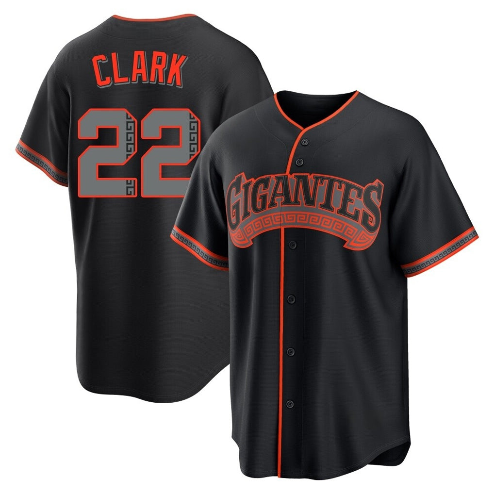 Johmsee SF.Giants #22 Will Clark Player Black Alternate Limited Stitched Jerseys
