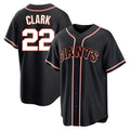 Johmsee SF.Giants #22 Will Clark Player Black Fashion Out Home Limited Stitched Jerseys