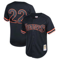 Johmsee SF.Giants #22 Will Clark Player Black Mitchell & Ness Cooperstown Collection Limited Stitched Jerseys