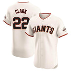 Johmsee SF.Giants #22 Will Clark Player Cream Home Limited Elite Stitched Jerseys
