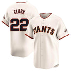 Johmsee SF.Giants #22 Will Clark Player Cream Home Limited Stitched Jerseys