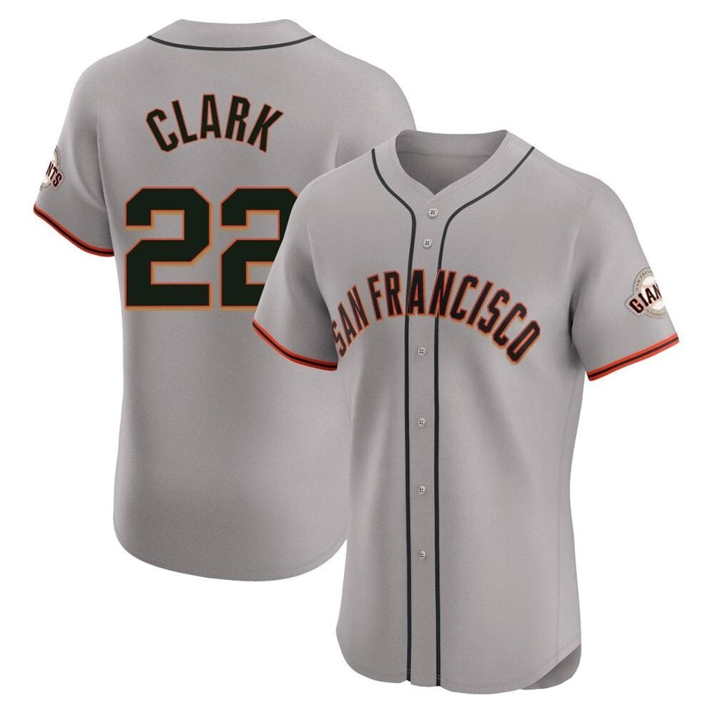 Johmsee SF.Giants #22 Will Clark Player Gray Home Limited Elite Stitched Jerseys