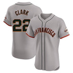 Johmsee SF.Giants #22 Will Clark Player Gray Home Limited Elite Stitched Jerseys