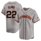 Johmsee SF.Giants #22 Will Clark Player Gray Home Limited Stitched Jerseys