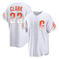 Johmsee SF.Giants #22 Will Clark Player White City Connect Home Game Stitched Jerseys