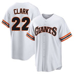 Johmsee SF.Giants #22 Will Clark Player White Home Game Stitched Jerseys