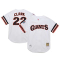 Johmsee SF.Giants #22 Will Clark Player White Mitchell & Ness Cooperstown Collection 1989 Limited Stitched Jerseys