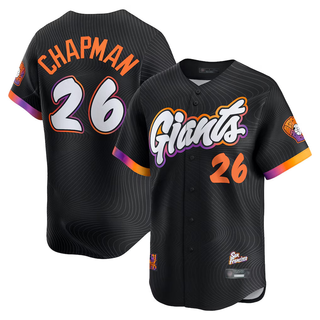 Johmsee SF.Giants #26 Matt Chapman Player Black 2025 City Connect Home Limited Stitched Jerseys