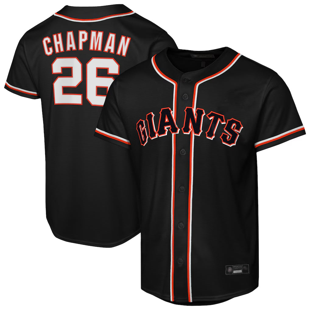 Johmsee SF.Giants #26 Matt Chapman Player Black Fashion Out Home Limited Stitched Jerseys