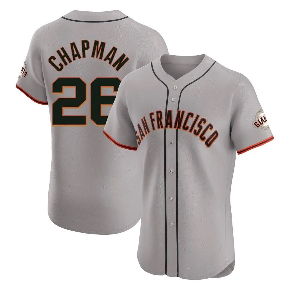 Johmsee SF.Giants #26 Matt Chapman Player Gray Home Limited Elite Stitched Jerseys