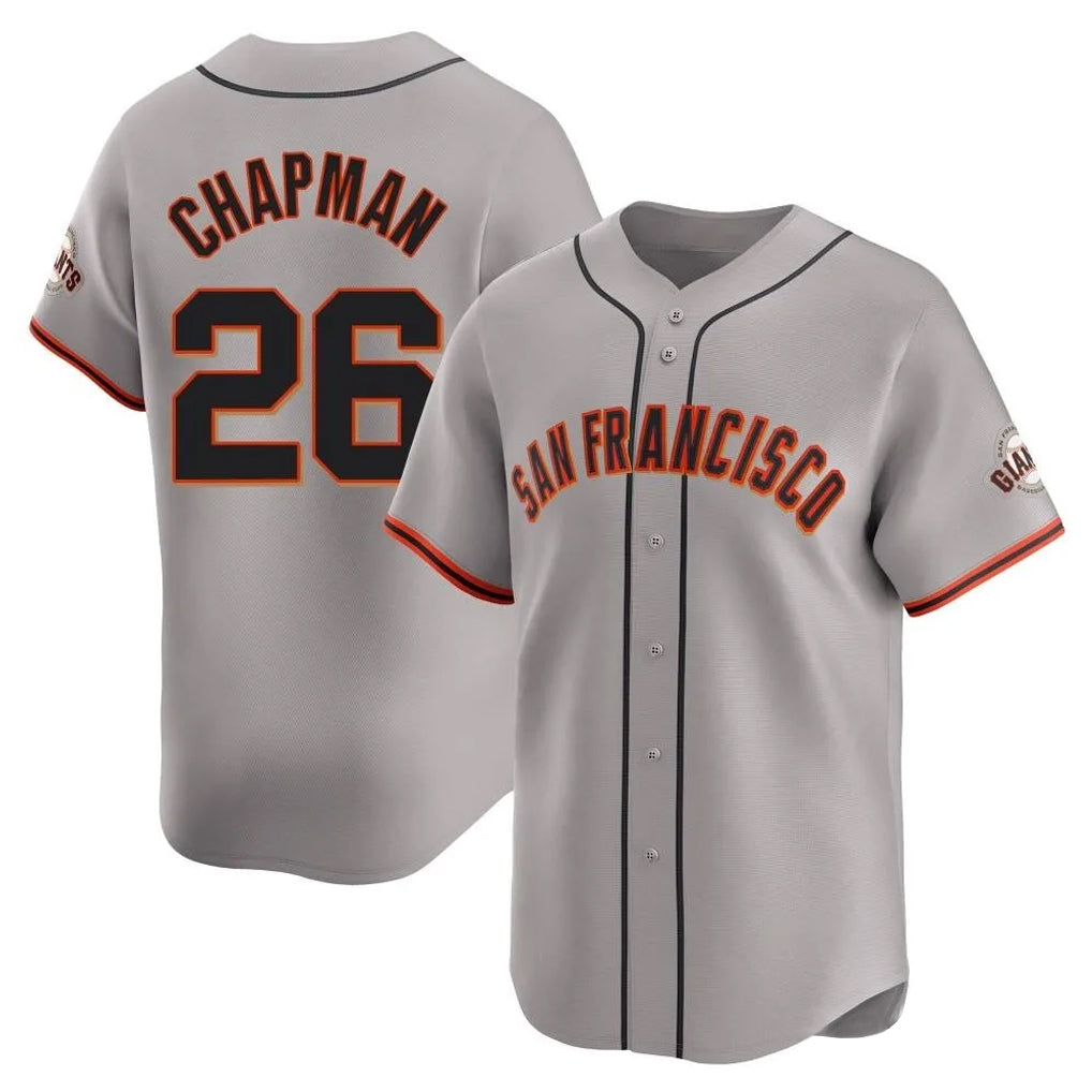 Johmsee SF.Giants #26 Matt Chapman Player Gray Home Limited Stitched Jerseys